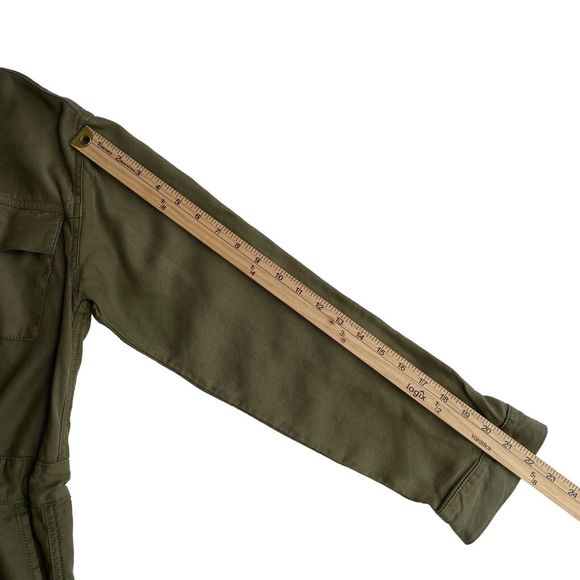 Hudson Jeans Utility Jumpsuit S Olive Green Long Sleeve Lyocell Linen Drawstring - Picture 7 of 10